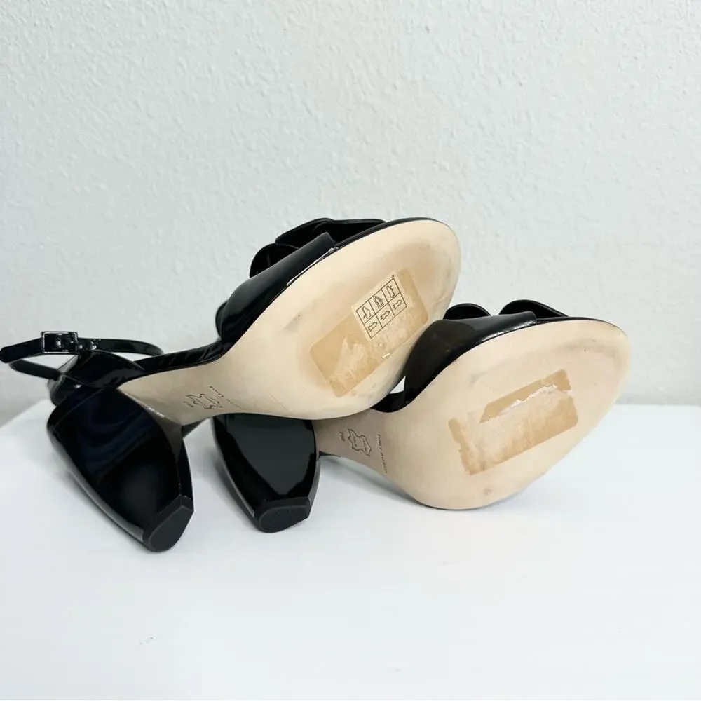 Elegant Black Heeled Sandals - Picture 9 of 10